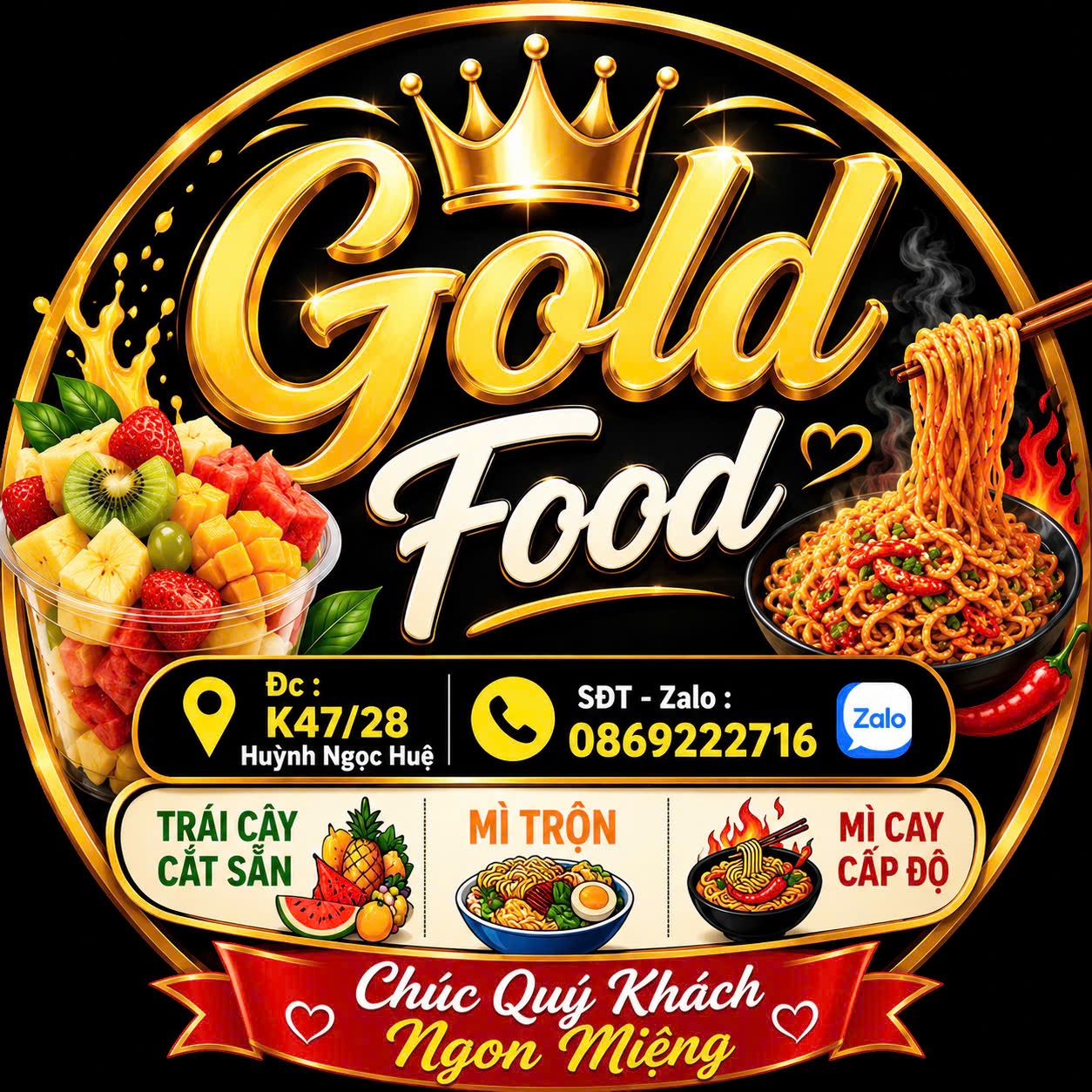Gold Food - Mì Cay, Trái Cây & Nước Ép