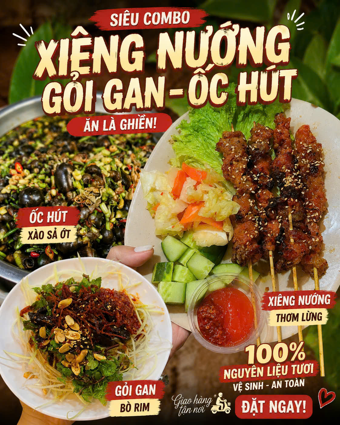 Quán Sóc Nâu - Xiên nướng, Gỏi bò gan rim